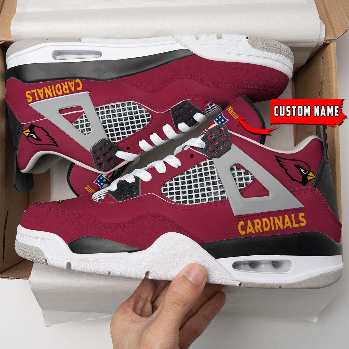 Arizona Cardinals Personalized AJ4 Sneaker BG329