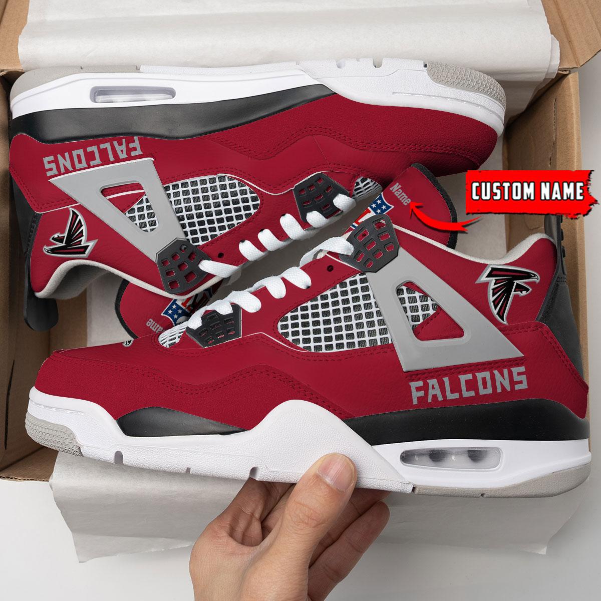 Atlanta Falcons Personalized AJ4 Sneaker BG330