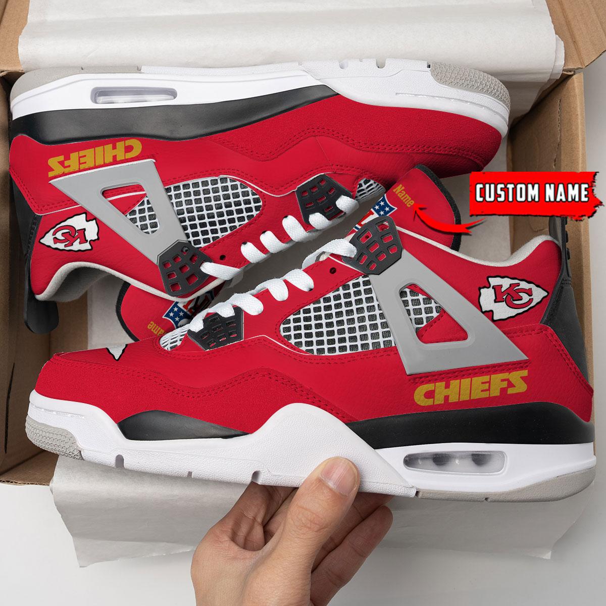 Kansas City Chiefs Personalized AJ4 Sneaker BG338
