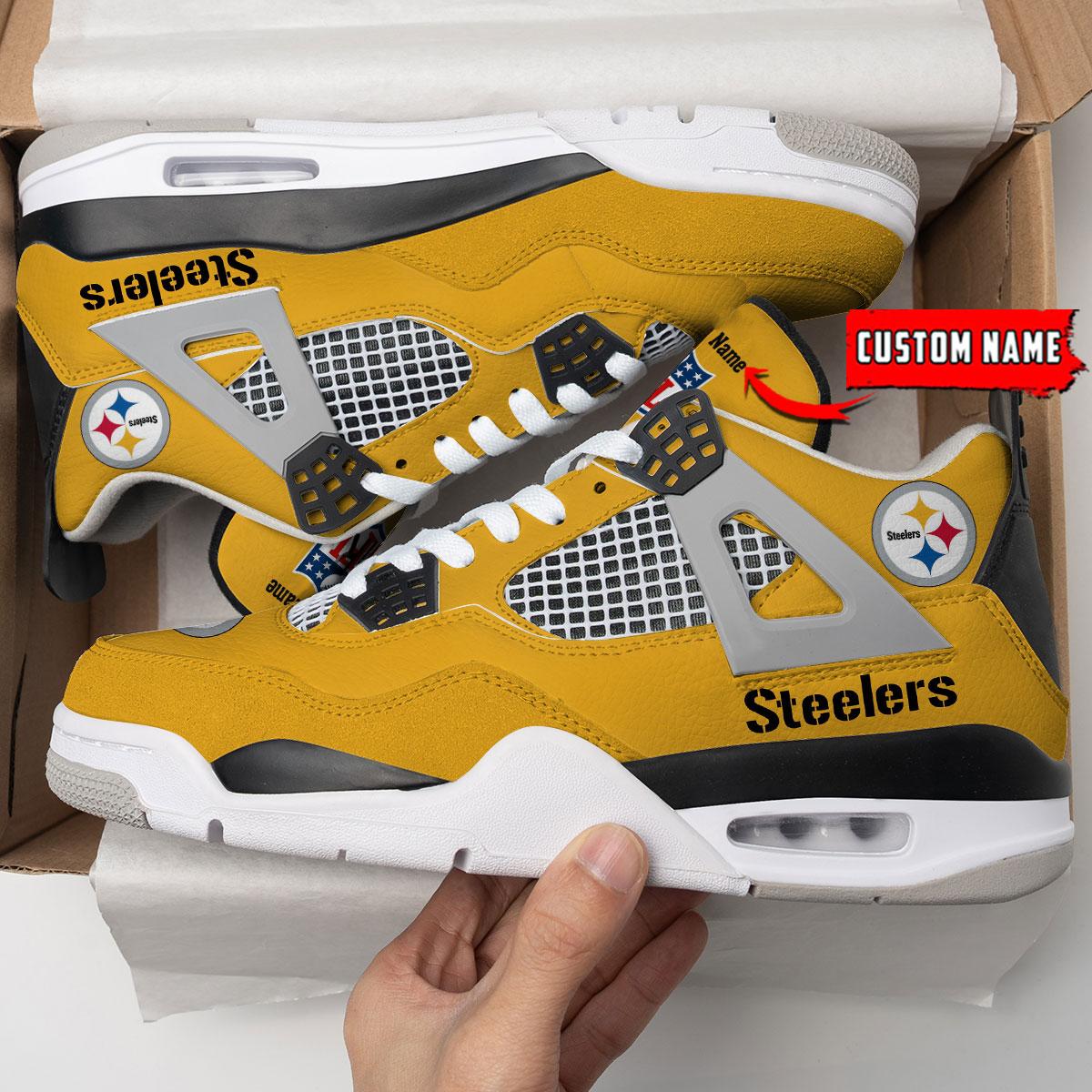 Pittsburgh Steelers Personalized AJ4 Sneaker BG326