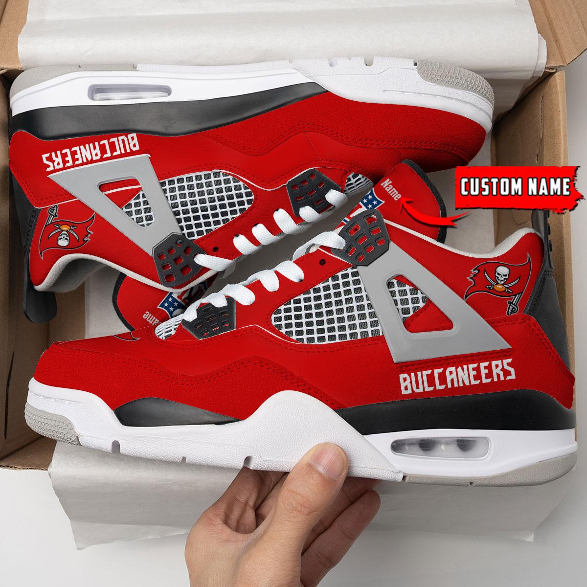 Tampa Bay Buccaneers Personalized AJ4 Sneaker BG321