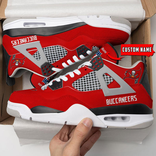 Tampa Bay Buccaneers Personalized AJ4 Sneaker BG321