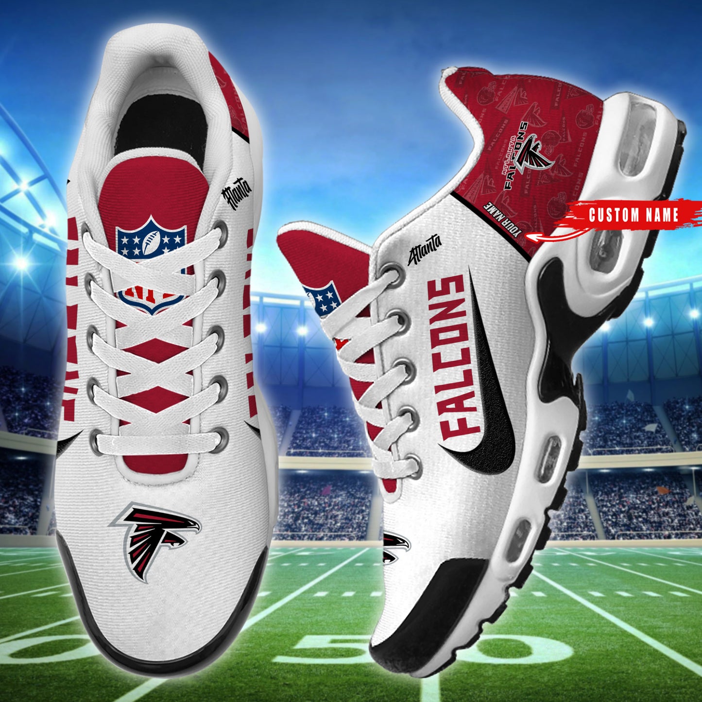 Atlanta Falcons New Personalized T-N Youth SneakersAZBTTNS000156