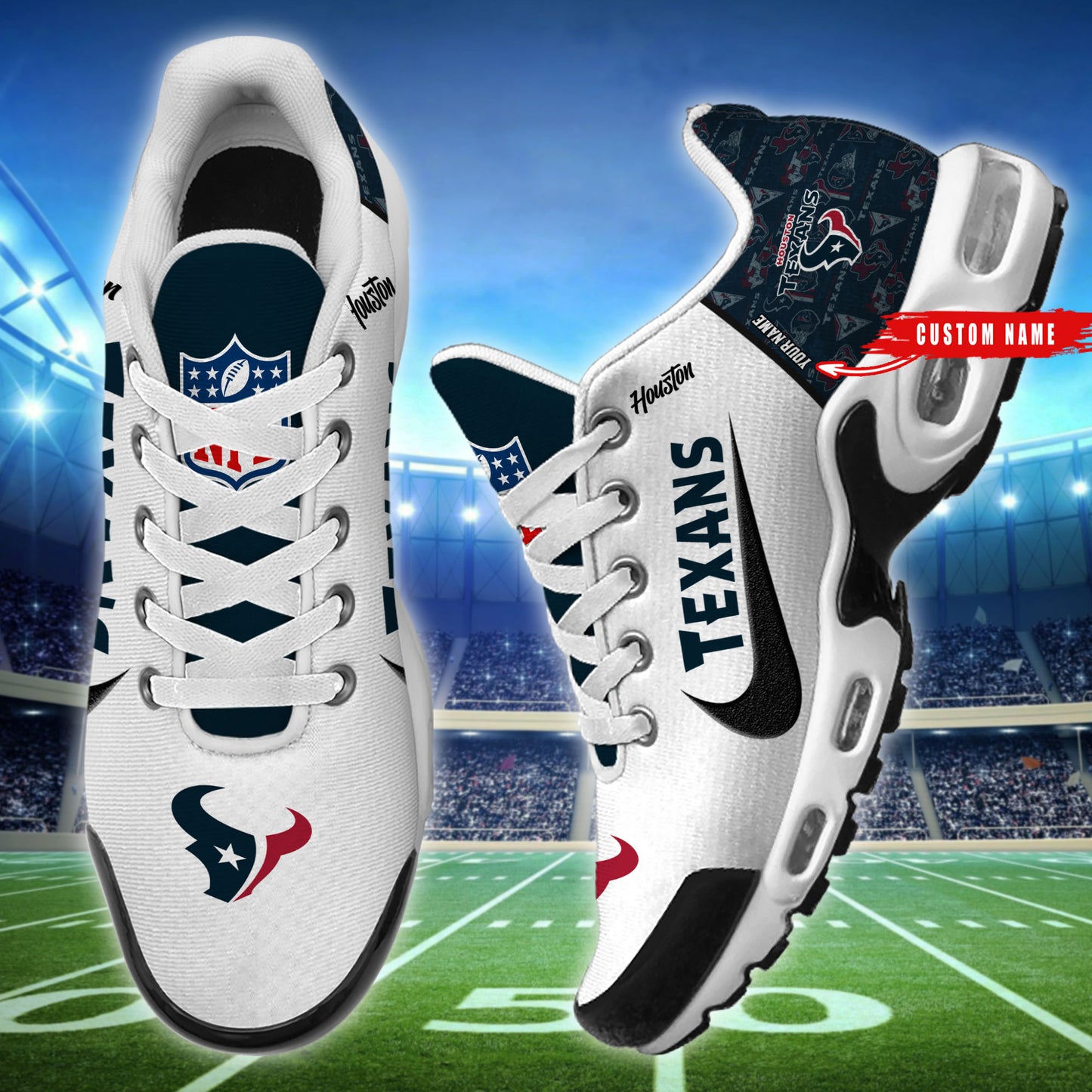Houston Texans New Personalized T-N Youth SneakersAZBTTNS000151