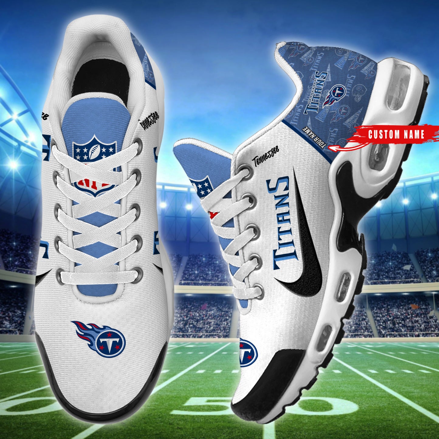 Tennessee Titans New Personalized T-N Youth SneakersAZBTTNS000147