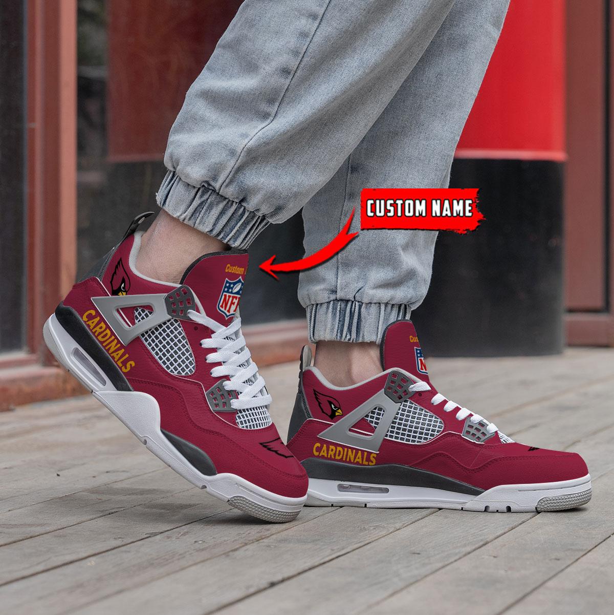 Arizona Cardinals Personalized AJ4 Sneaker BG329