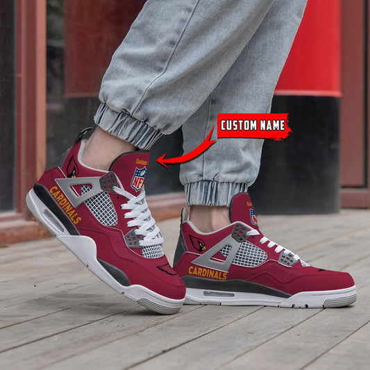 Arizona Cardinals Personalized AJ4 Sneaker BG329