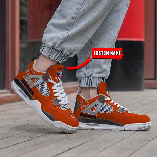 Chicago Bears Personalized AJ4 Sneaker BG348