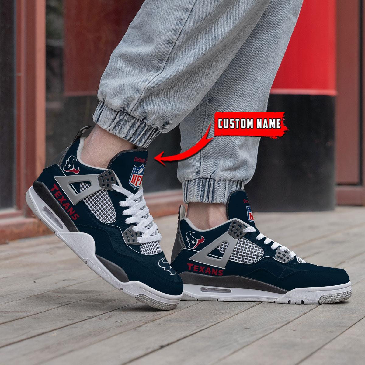 Houston Texans Personalized AJ4 Sneaker BG341