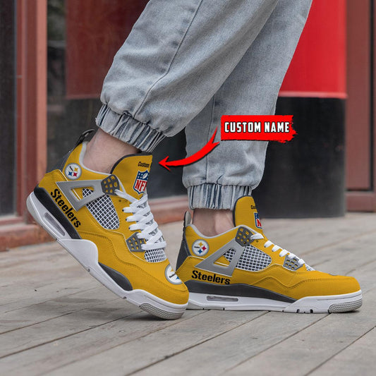 Pittsburgh Steelers Personalized AJ4 Sneaker BG326