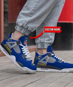 Los Angeles Rams Personalized AJ4 Sneaker BG325