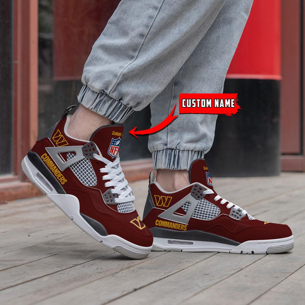 Washington Commanders Personalized AJ4 Sneaker BG319