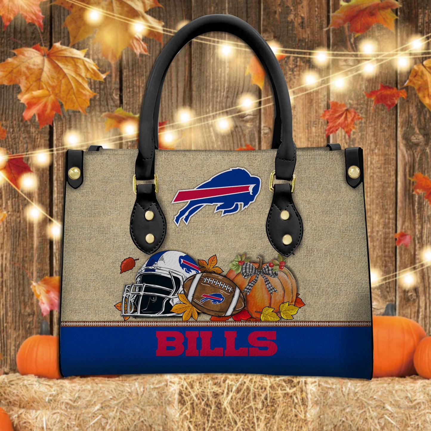 Buffalo Bills Personalized Leather Hand Bag AZBTLHB000018
