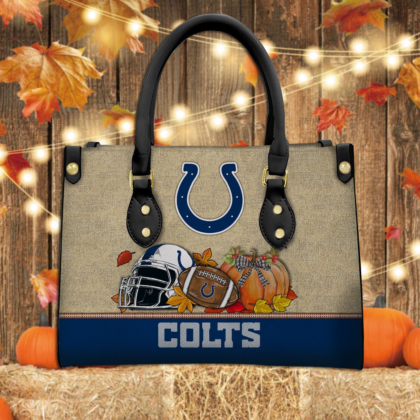 Indianapolis Colts Personalized Leather Hand Bag AZBTLHB000030