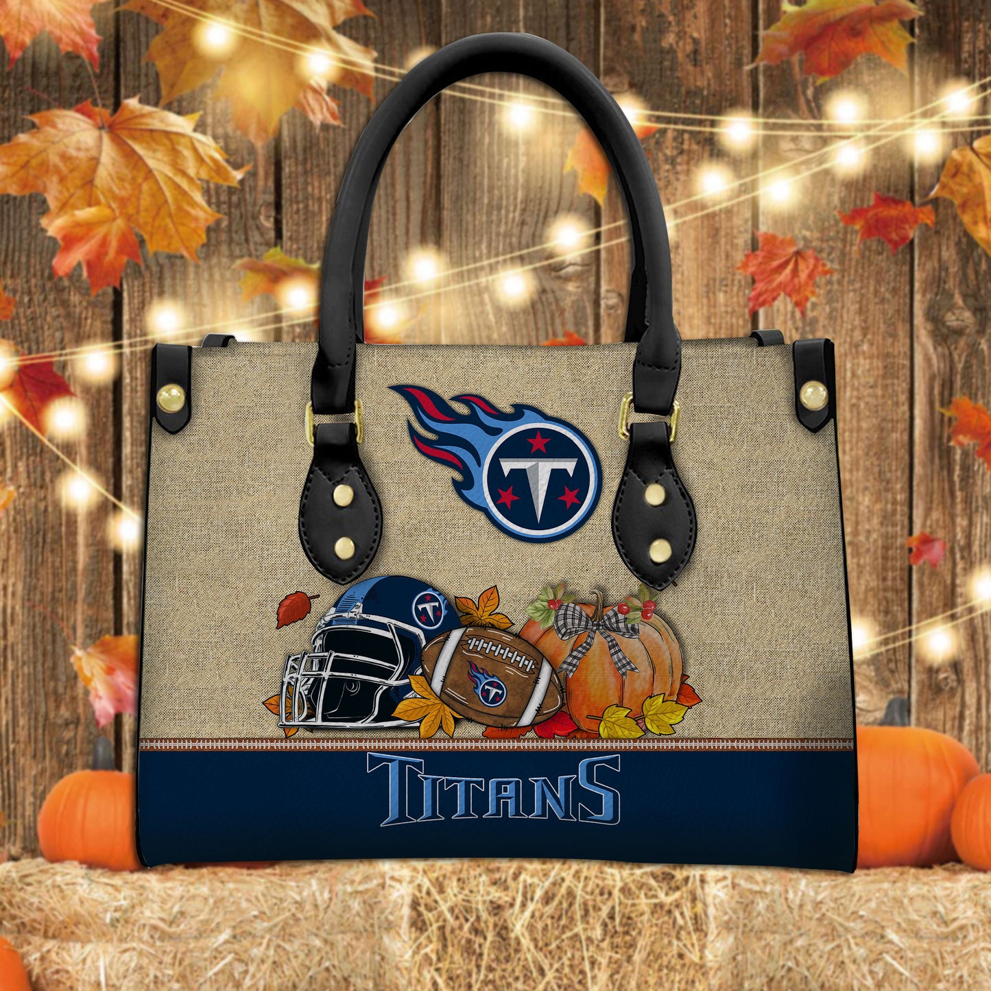 Tennessee Titans Personalized Leather Hand Bag AZBTLHB000017