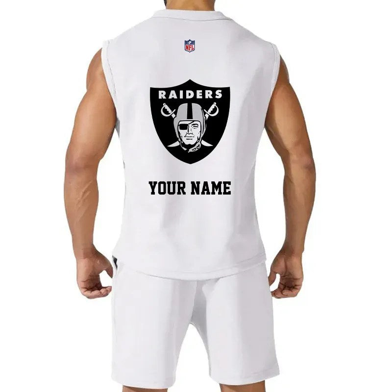 Las Vegas Raiders Combo Men Jersey Tank Top and Shorts AZICOTATTMS00005