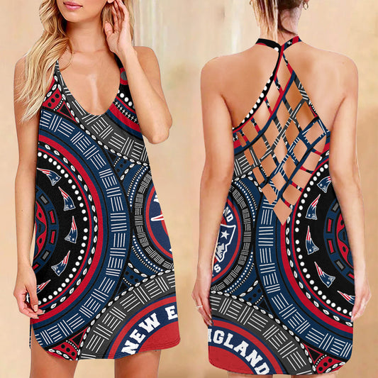 New England Patriots Criss-Cross Dress 04
