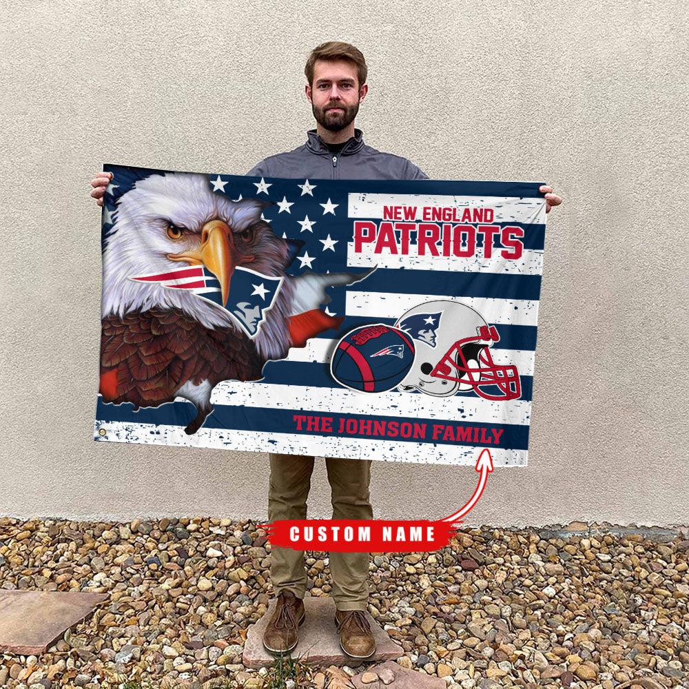 New England Patriots-Flag-Custom Name