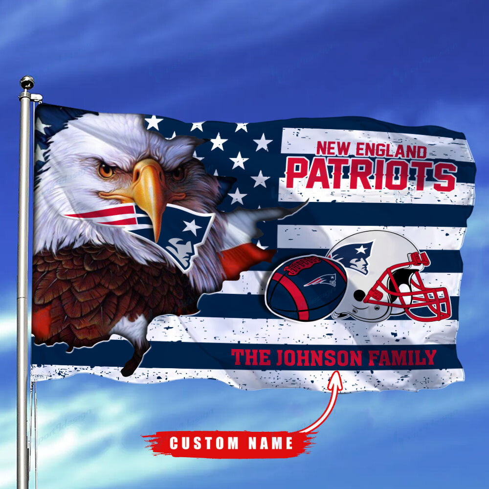 New England Patriots-Flag-Custom Name
