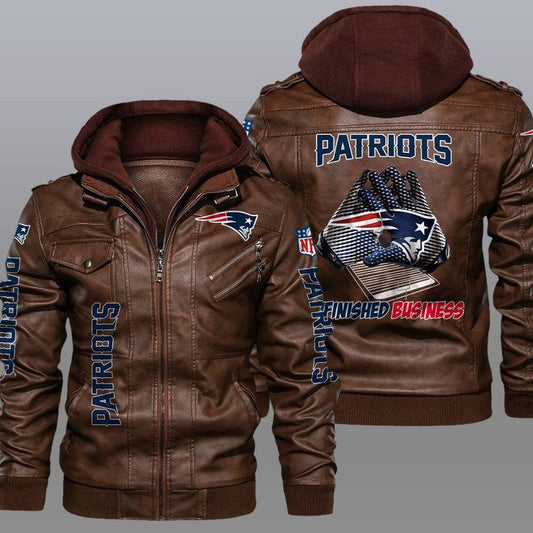 New England Patriots Leather Jacket 22