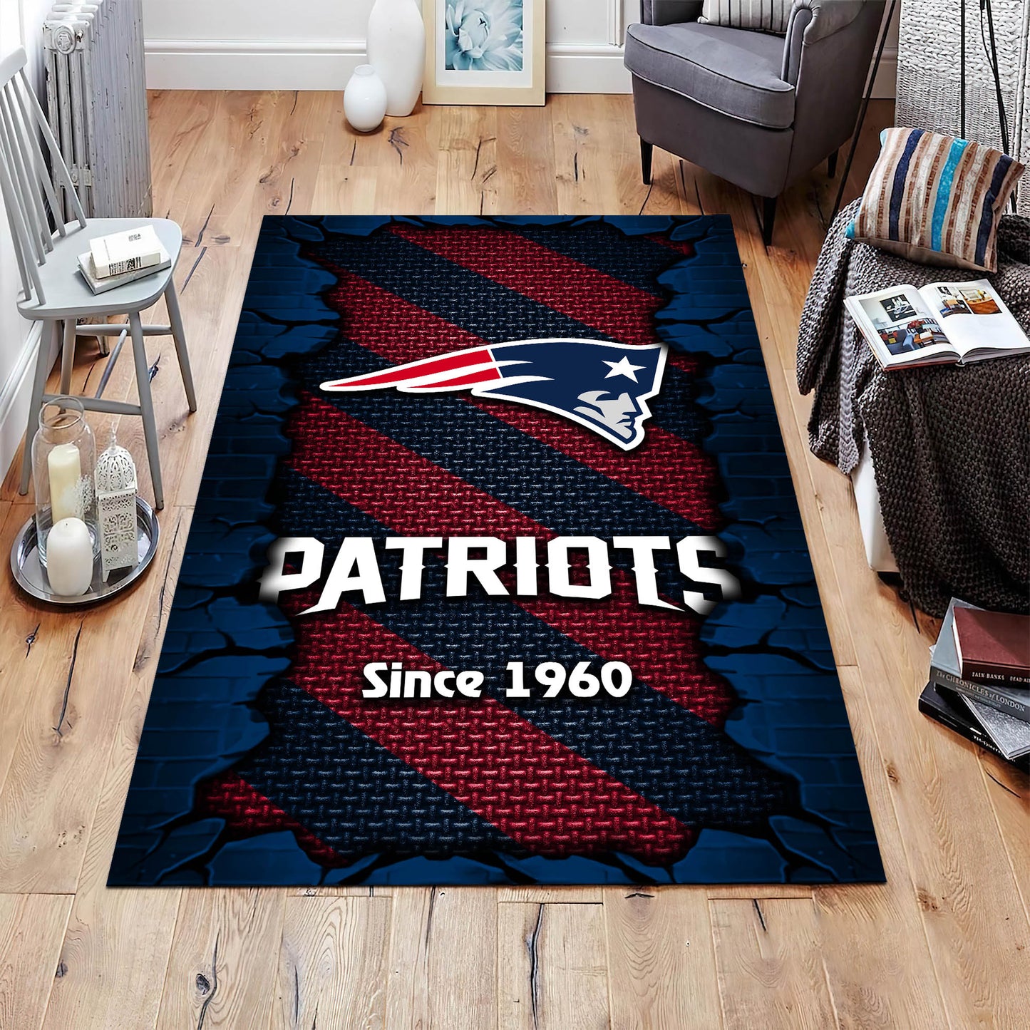 New England Patriots Rectangle Rug BGRERUG143