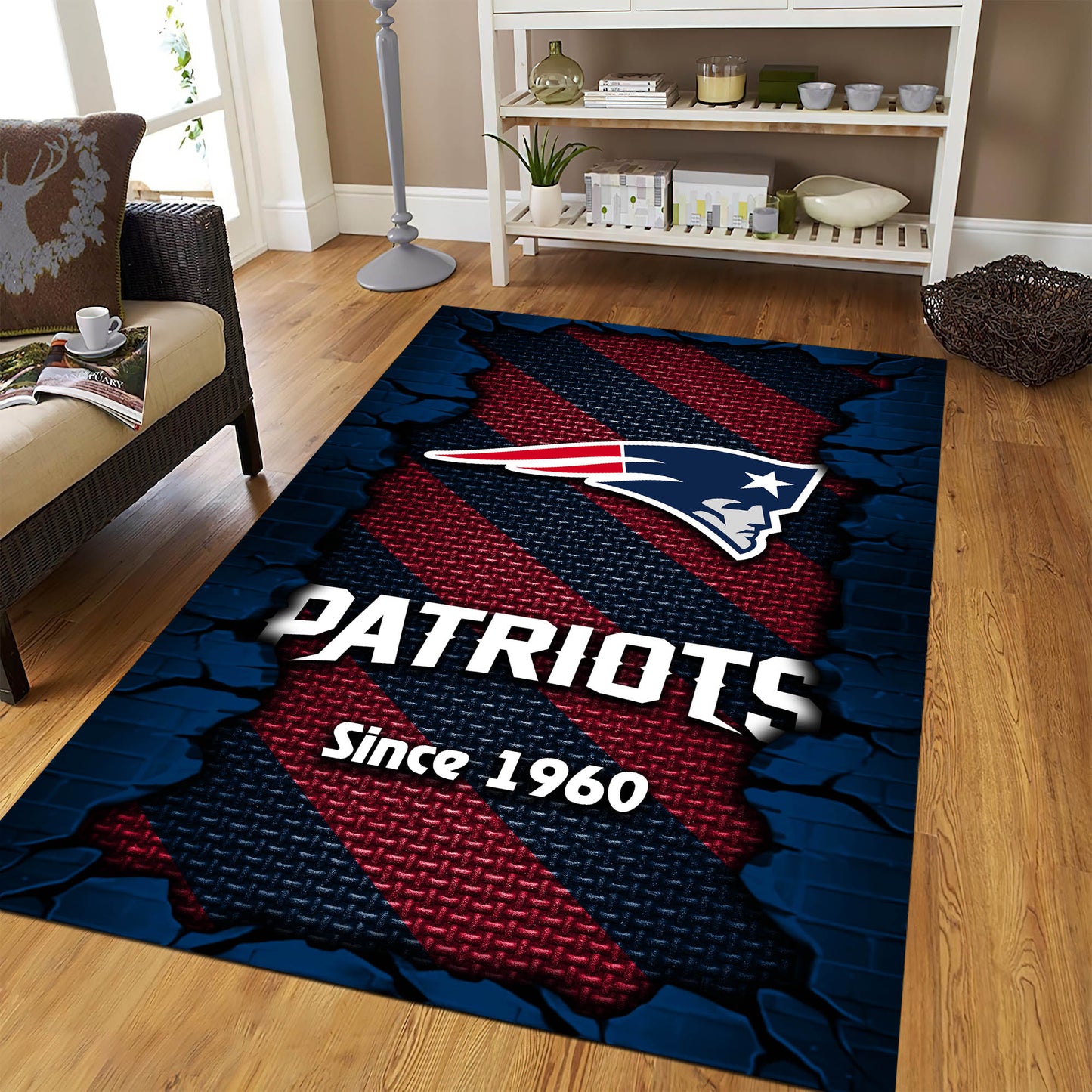 New England Patriots Rectangle Rug BGRERUG143