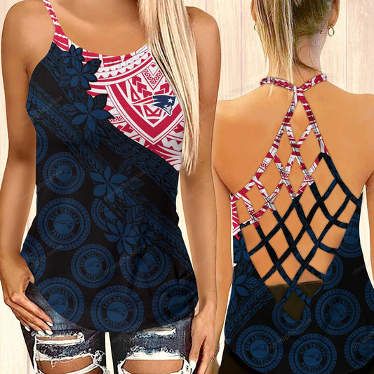 New England Patriots NFL-CrossTank top Polynesian
