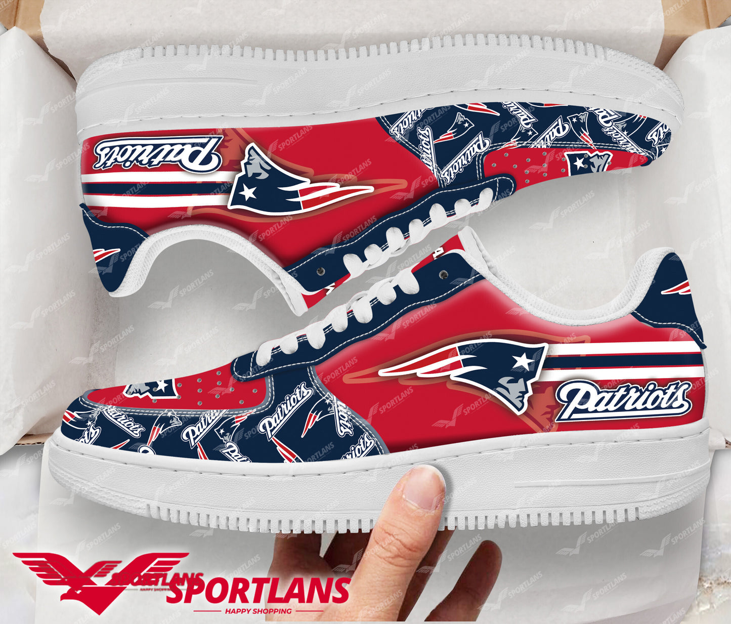 New England Patriots NFL Personalized Air Force 1 Shoes