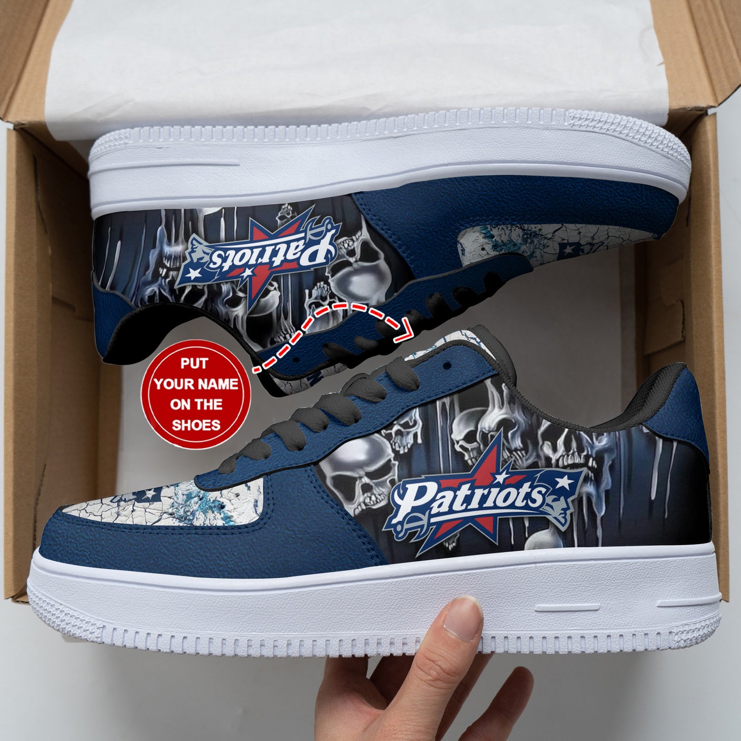 New England Patriots Personalized AF1 Shoes BG191