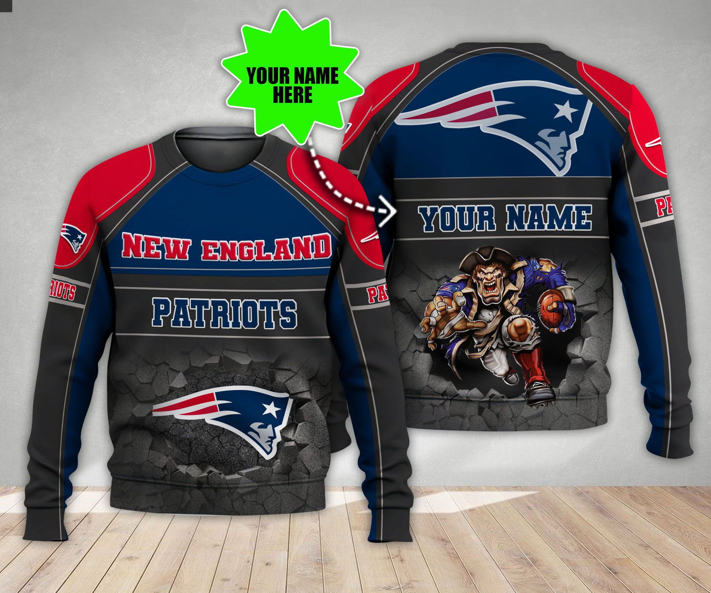 New England Patriots Personalized All Over Printed 558