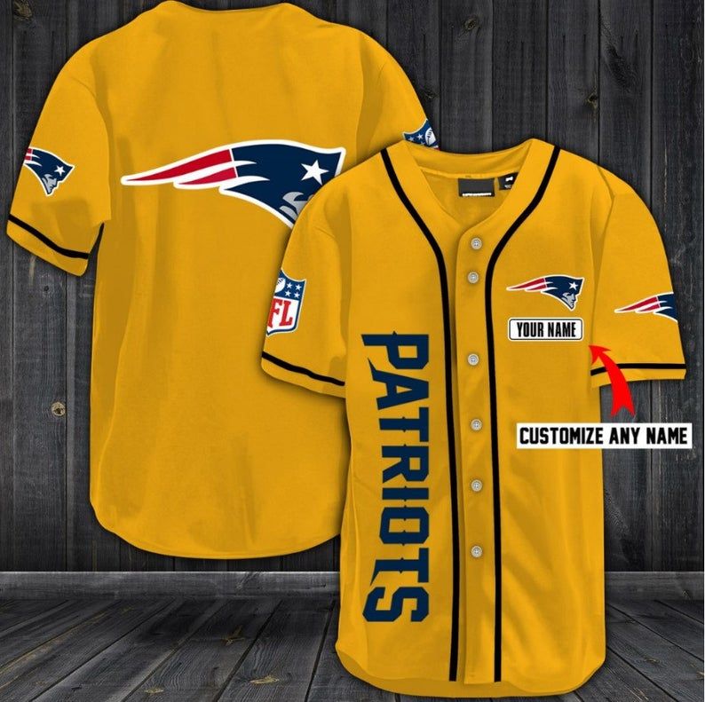 New England Patriots Personalized Baseball Jersey Shirt 47