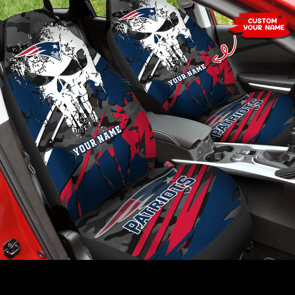 New England Patriots Personalized Car Seat Covers BG327