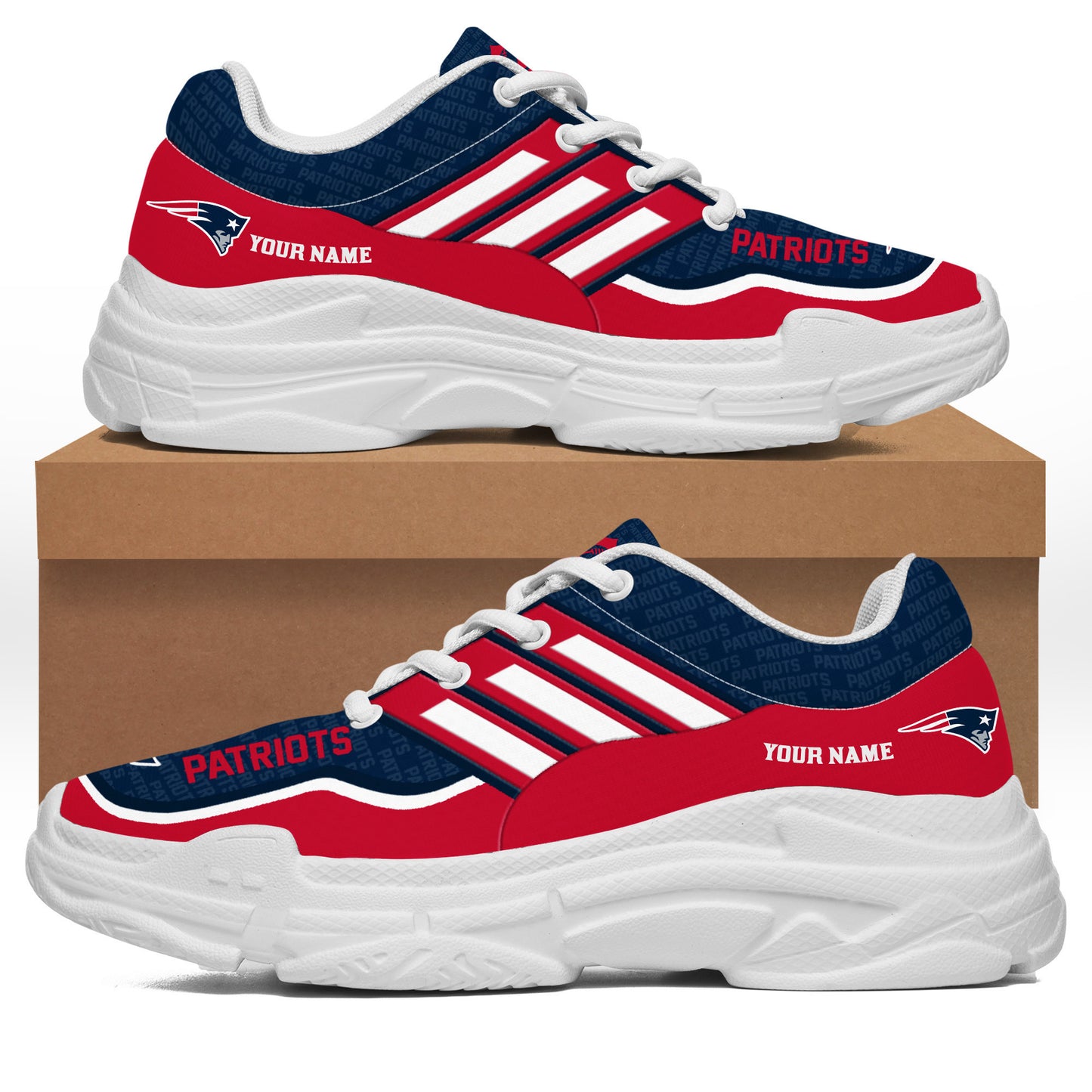 New England Patriots Personalized Chunky Sneakers 12