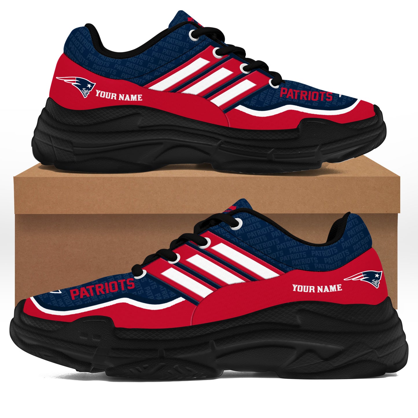New England Patriots Personalized Chunky Sneakers 12
