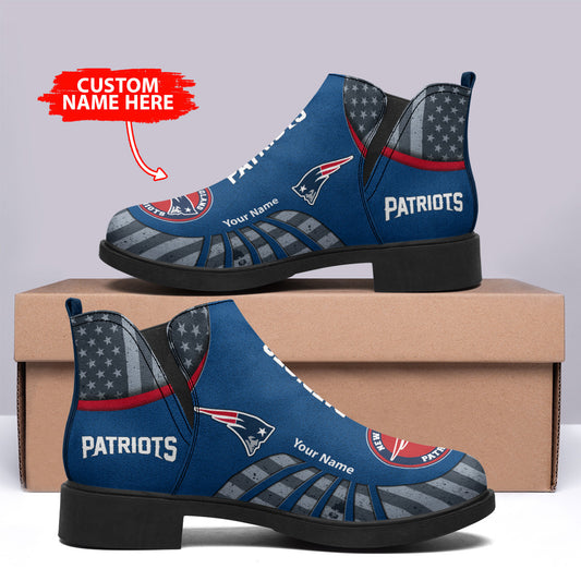New England Patriots Personalized Comfort & Fashion Short Boots BG73