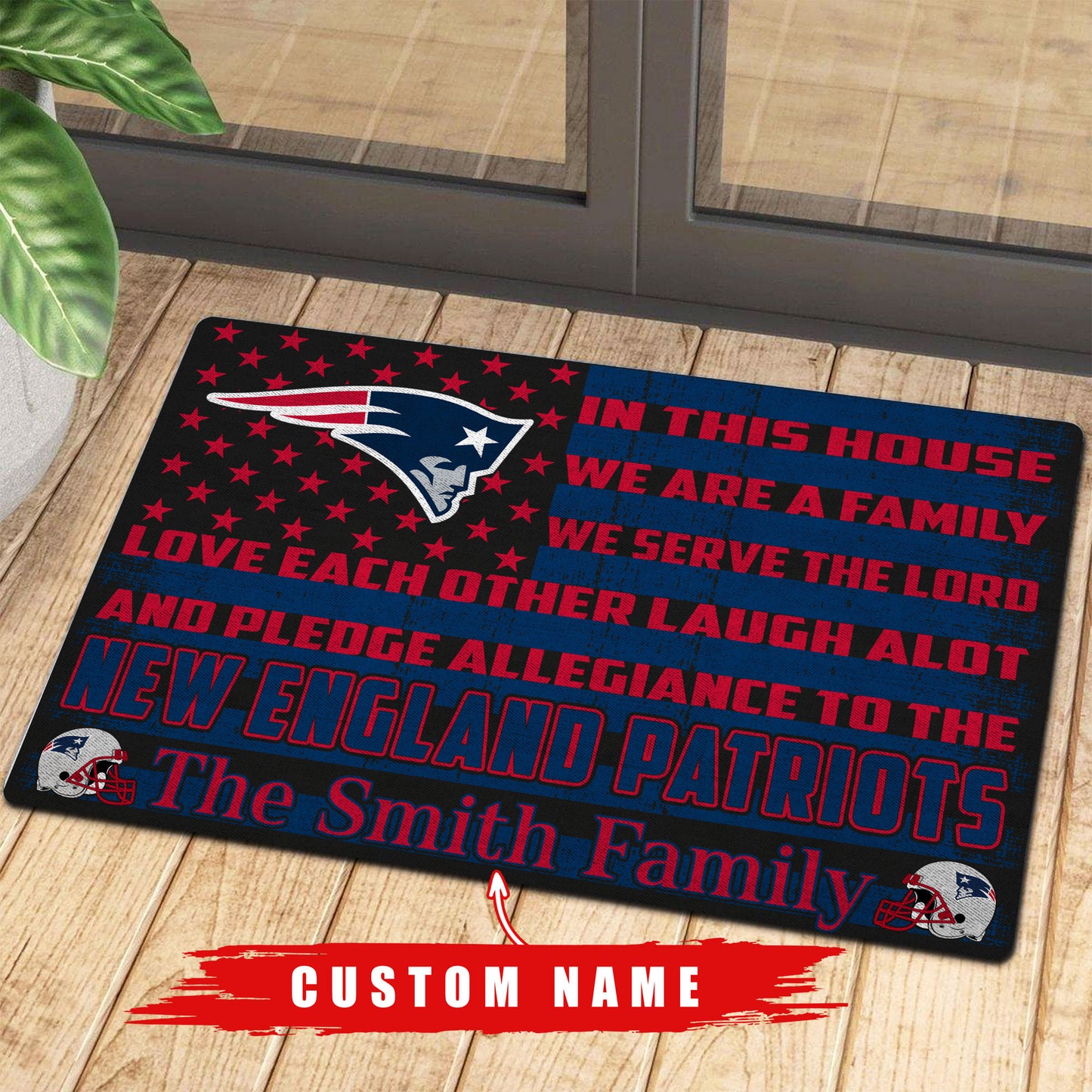 New England Patriots Personalized Doormat BG305