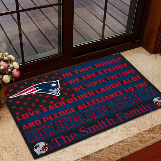 New England Patriots Personalized Doormat BG305