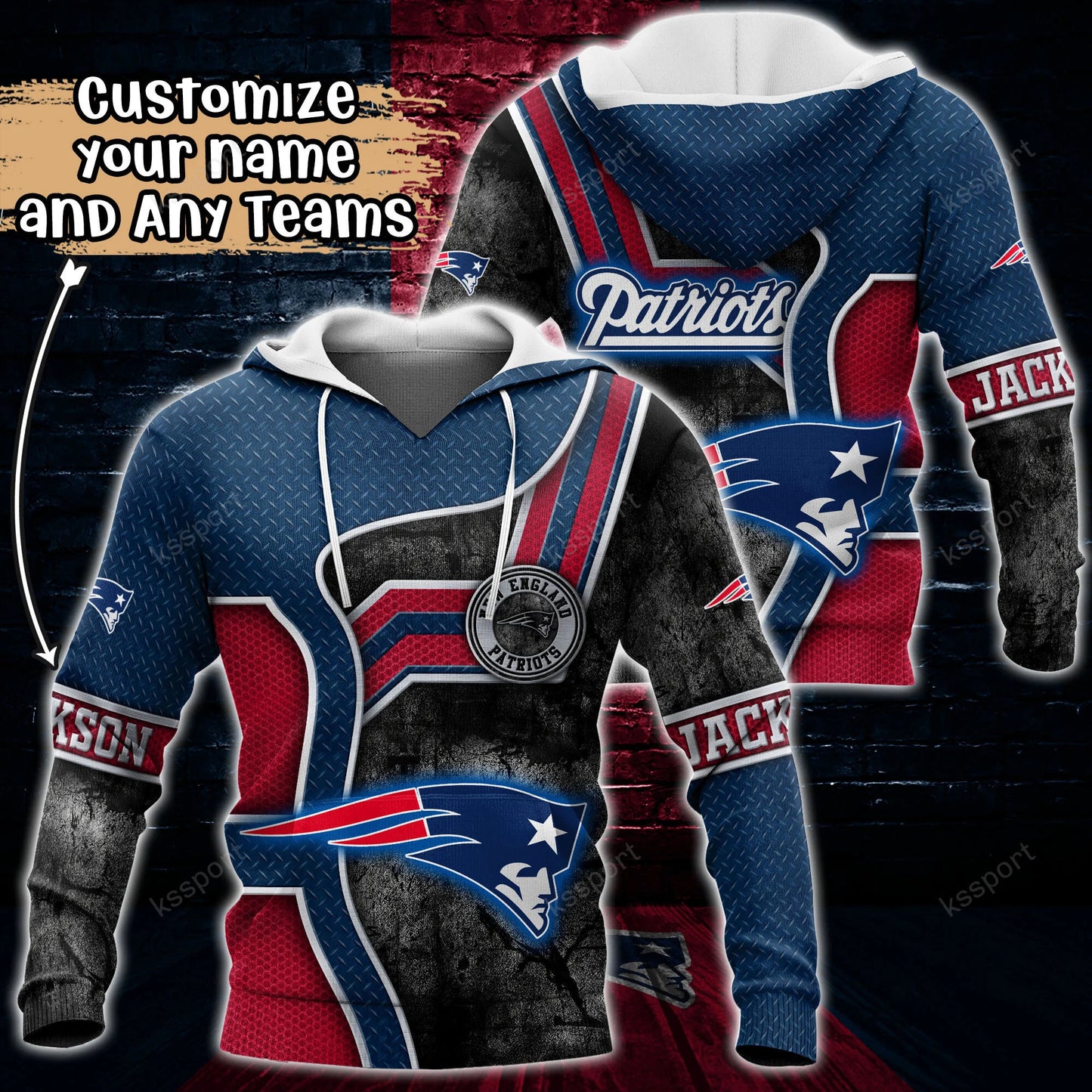 New England Patriots Personalized Hoodie BG905