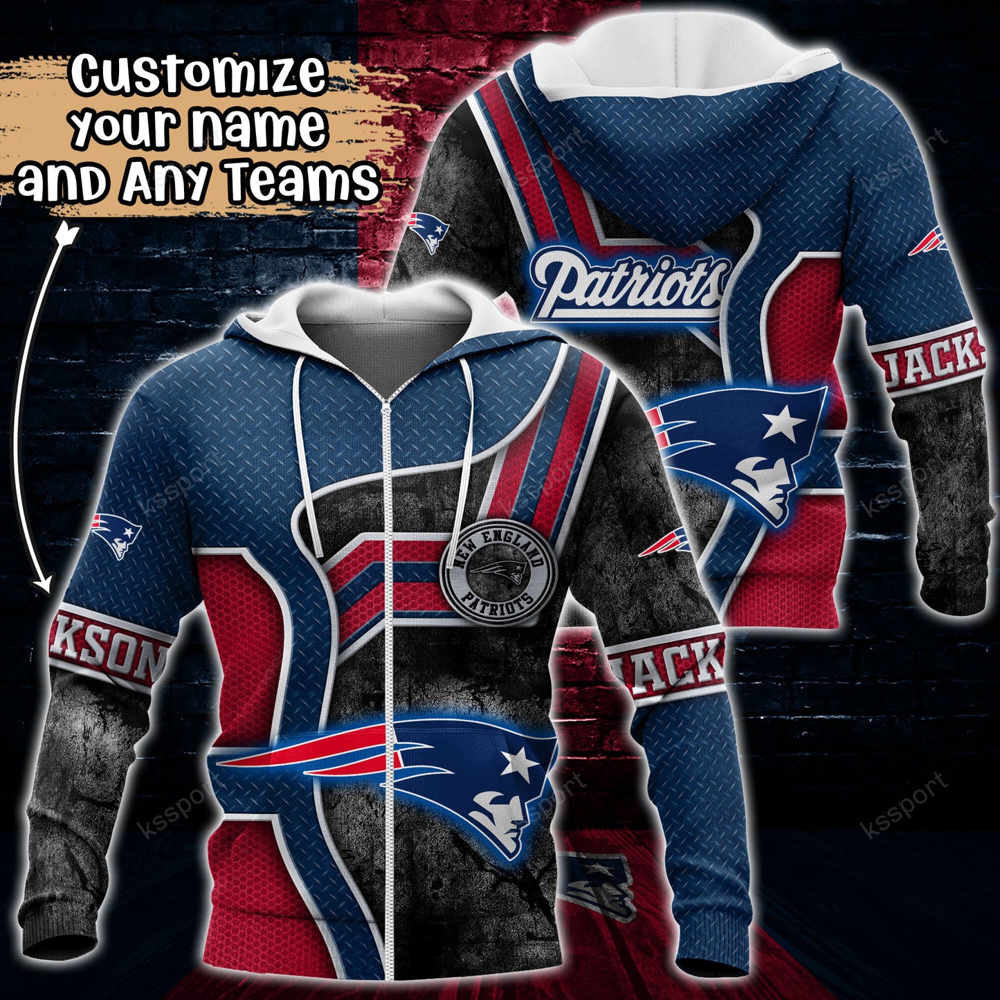 New England Patriots Personalized Hoodie BG905