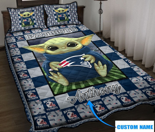 New England Patriots Personalized Quilt Set BG50
