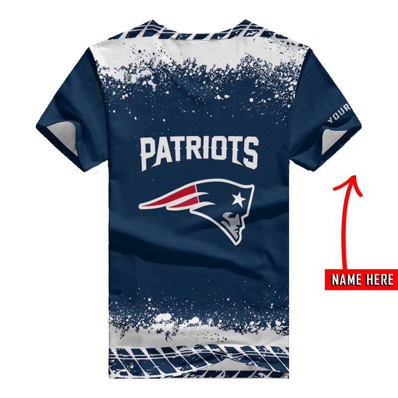 New England Patriots Personalized Summer V-neck Women T-shirt BG345