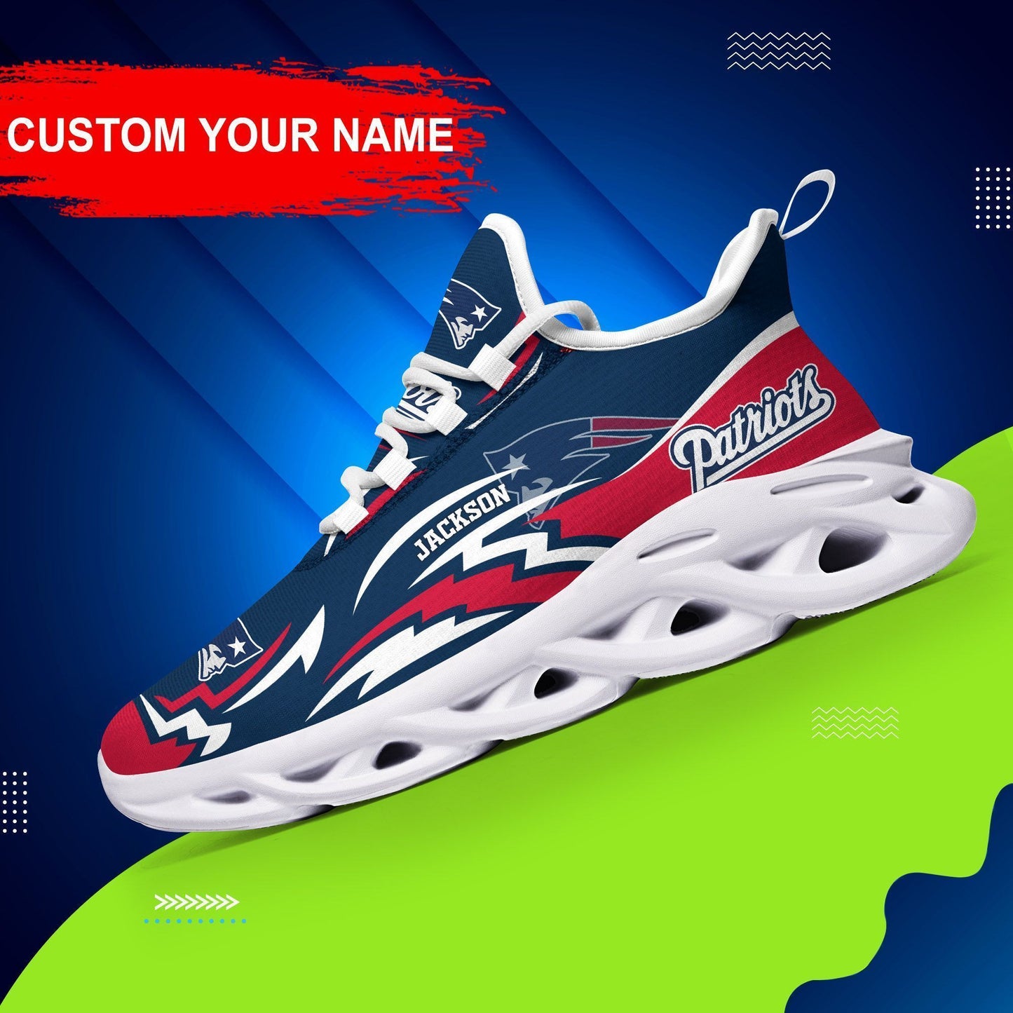 New England Patriots Personalized Yezy Running Sneakers 392