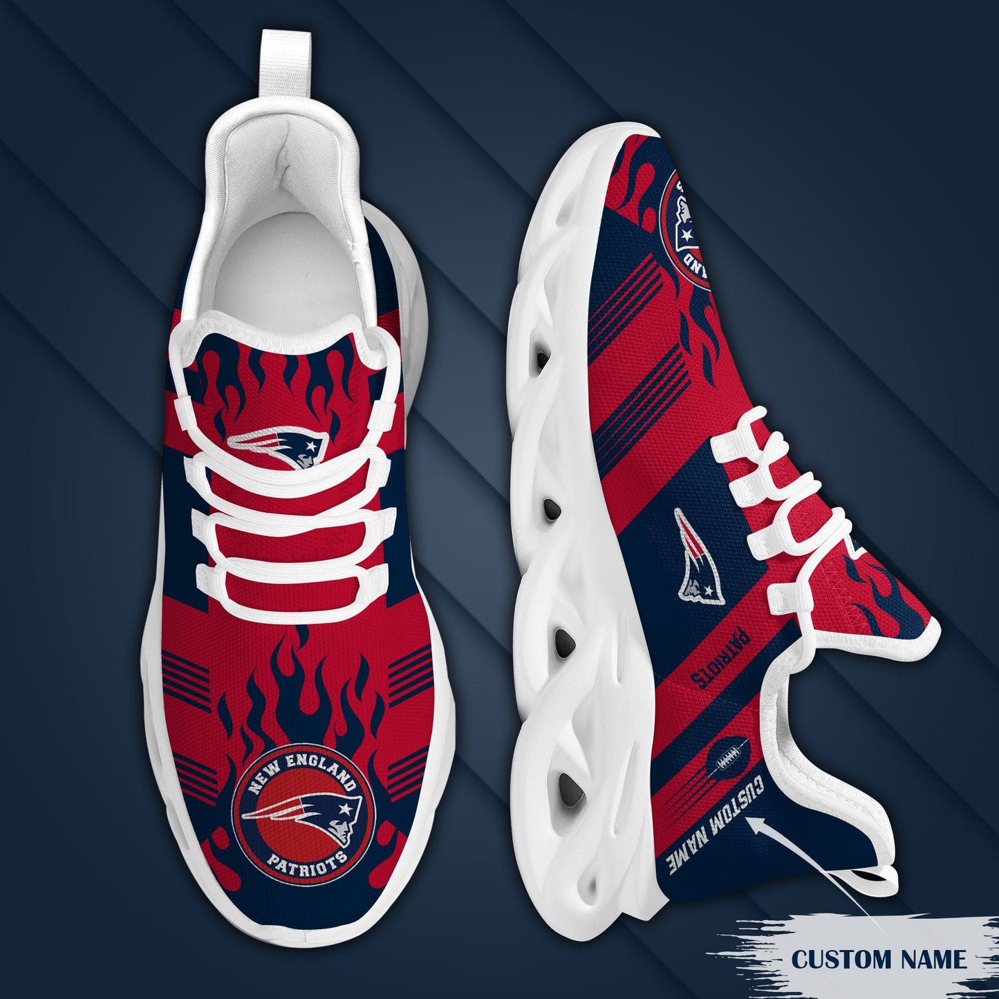New England Patriots Personalized Yezy Running Sneakers BB578