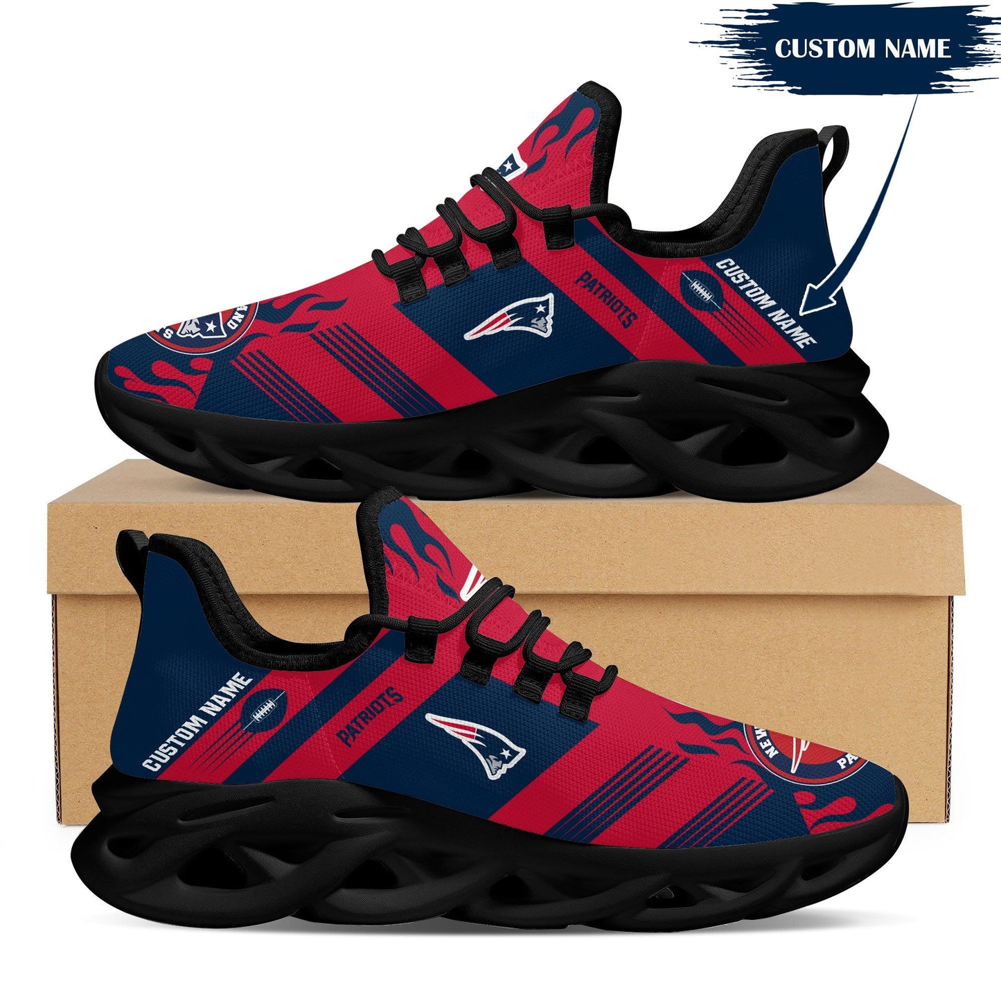 New England Patriots Personalized Yezy Running Sneakers BB578