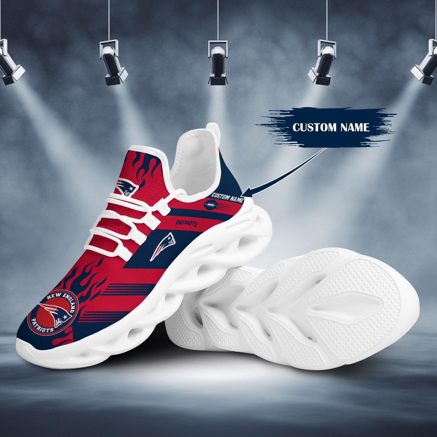 New England Patriots Personalized Yezy Running Sneakers BB578