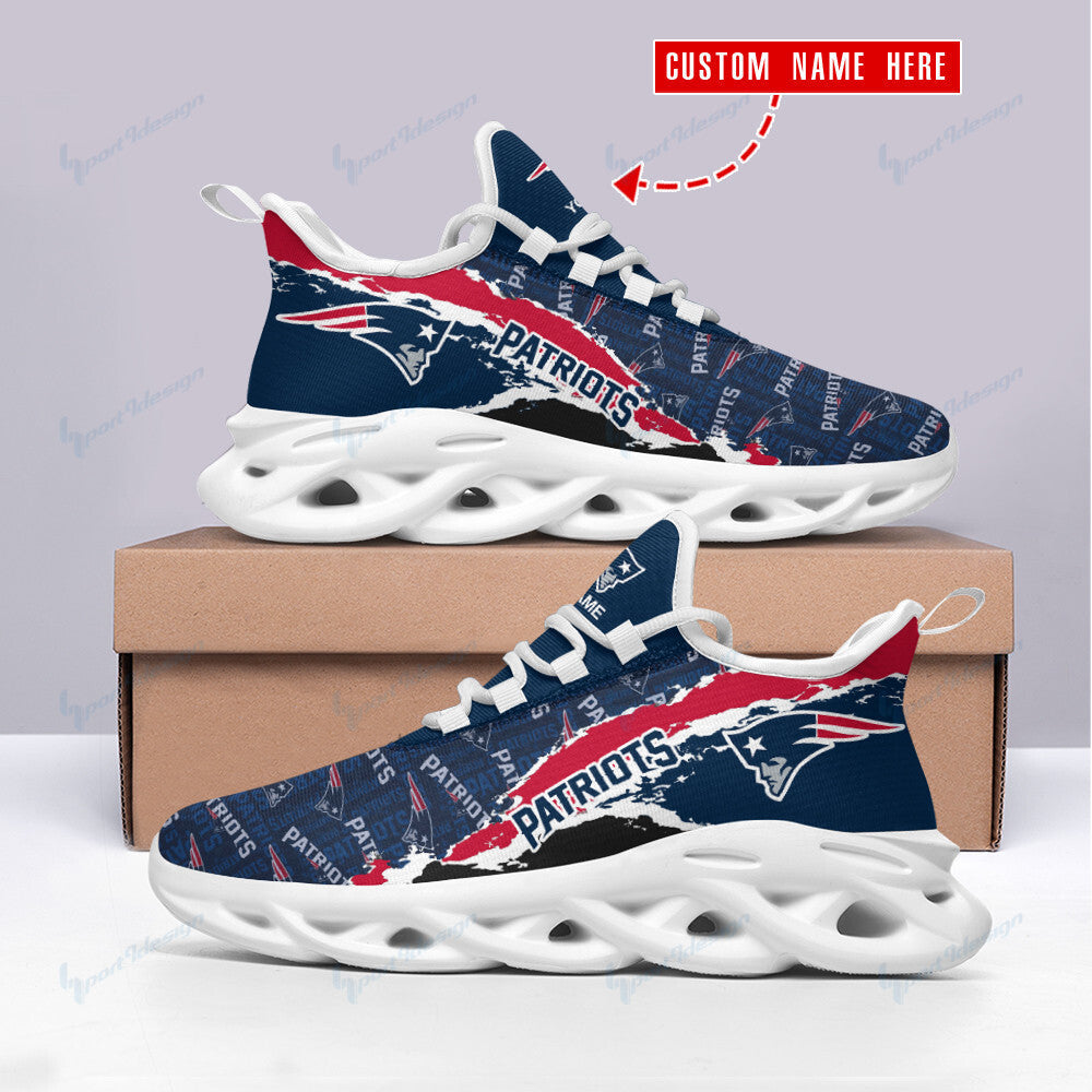 New England Patriots Personalized Yezy Running Sneakers BB848