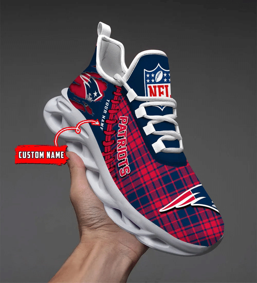 New England Patriots Personalized Yezy Running Sneakers SPD296