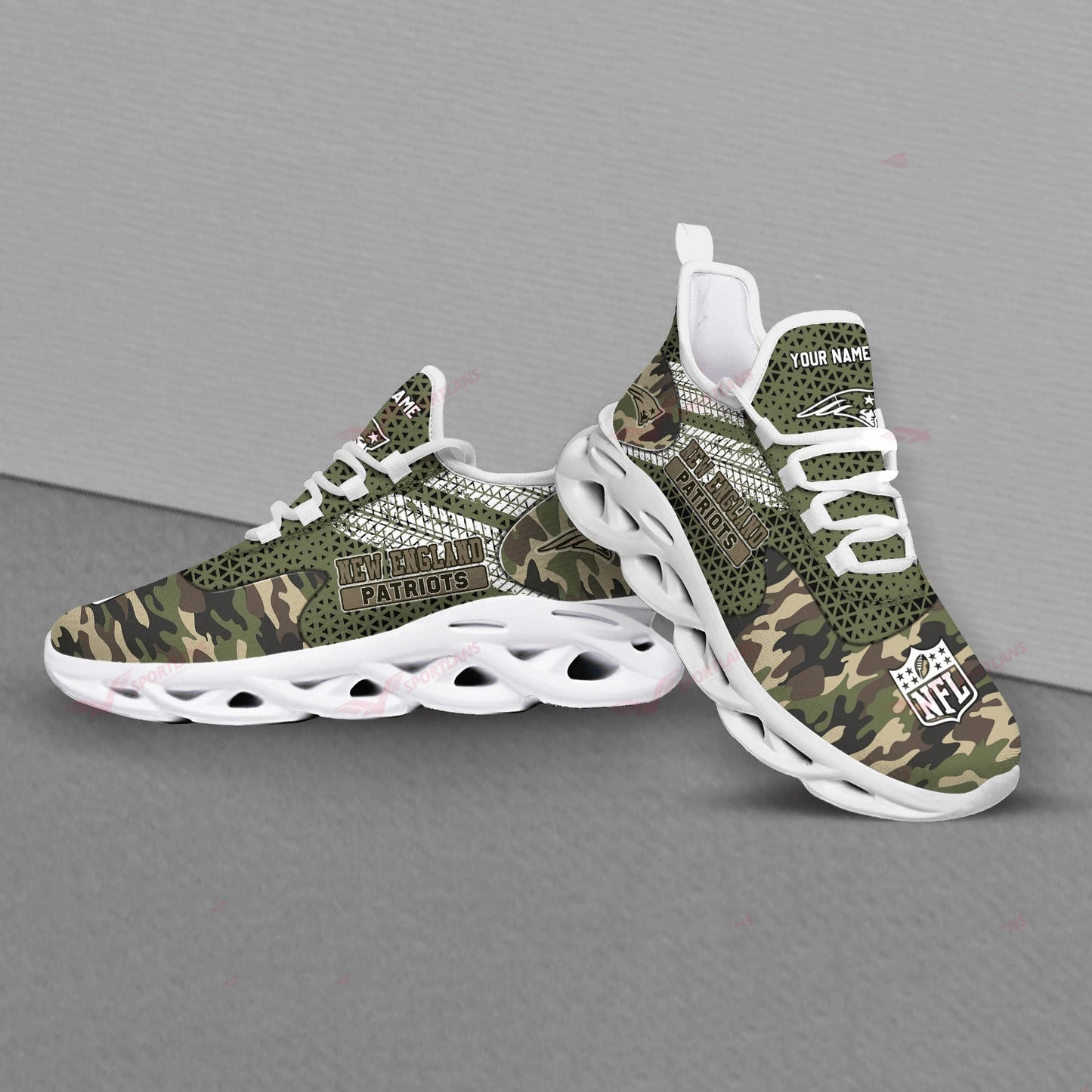 New England Patriots Personalized Yezy Running Sneakers SPD611