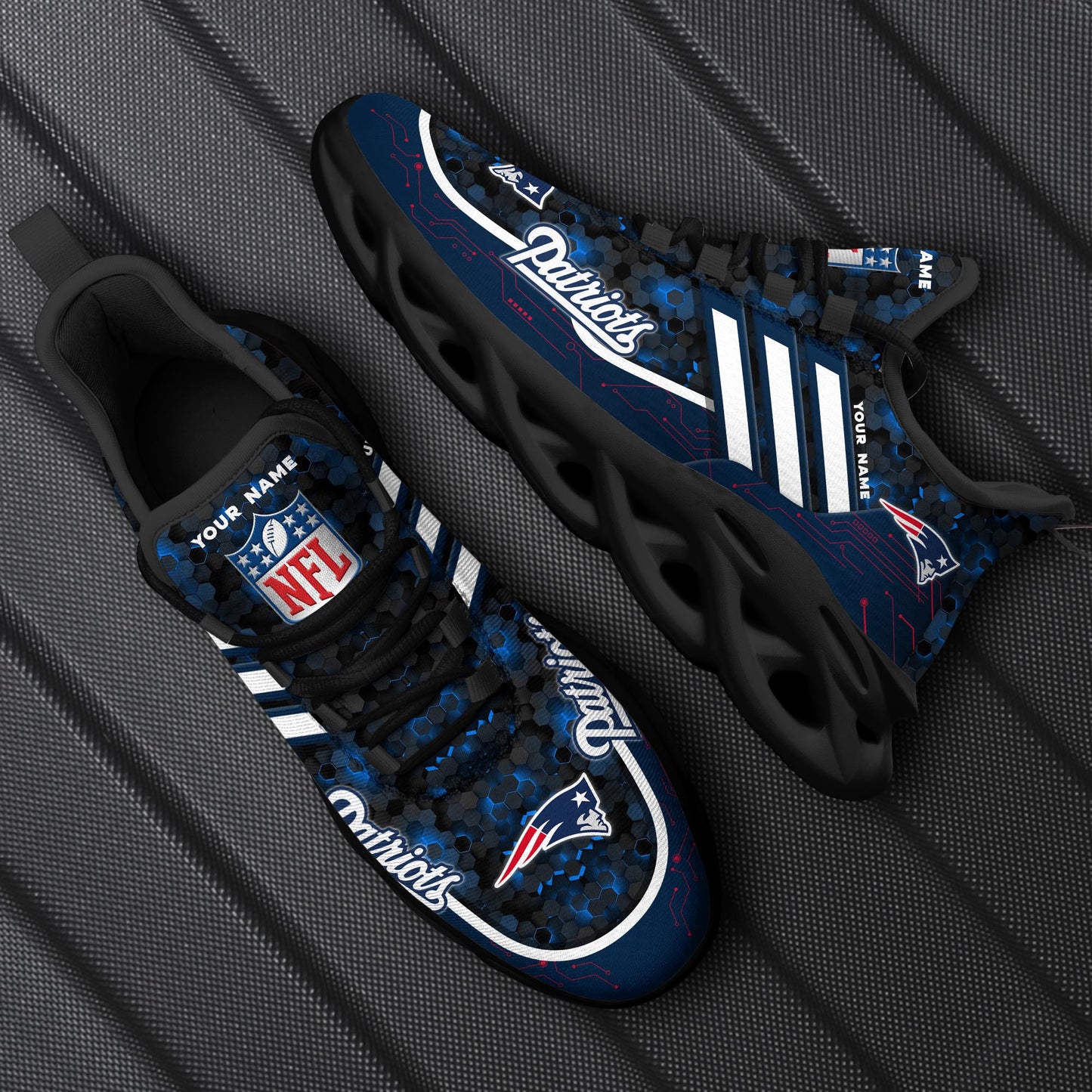 New England Patriots Personalized Yezy Running Sneakers SPD660