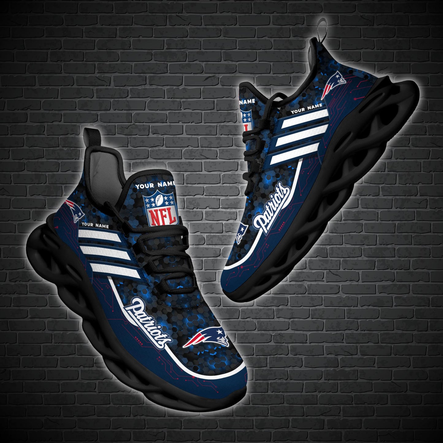 New England Patriots Personalized Yezy Running Sneakers SPD660